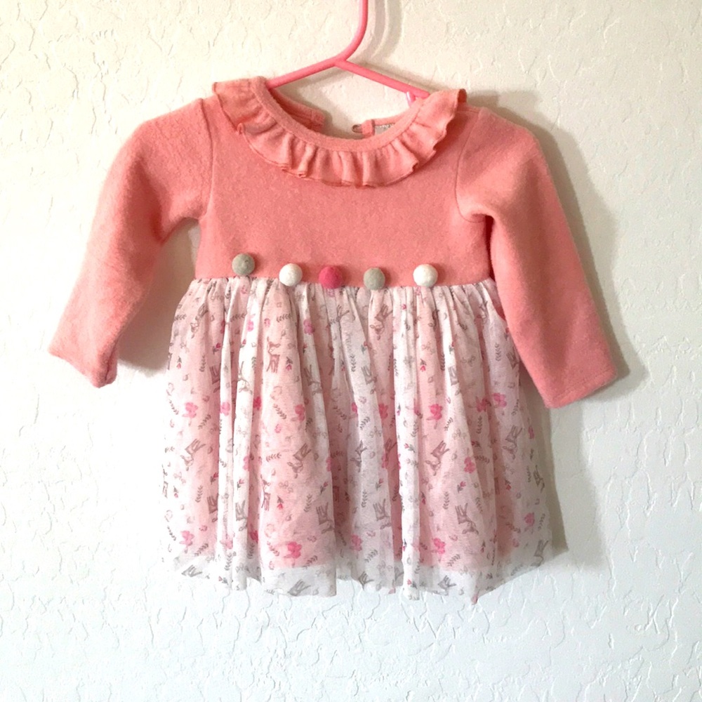Pink gorgeous baby girl dress New!!